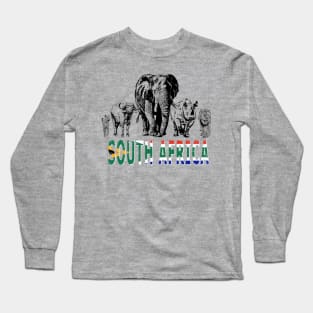 Africa's Big Five for South Africa Fans Long Sleeve T-Shirt